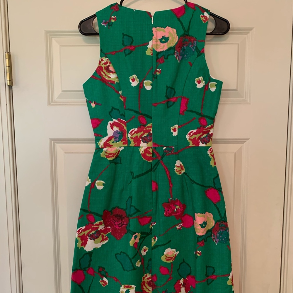 ⭐️ 🔥🔥SALE🔥🔥 J Crew Factory green floral shift dress, 0, NWT - Picture 2 of 8